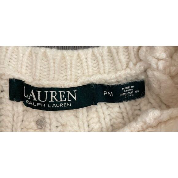 Lauren Ralph Lauren Women Beaded Embellished Fair Isle Wool Blend Sweater Size S - Picture 3 of 6